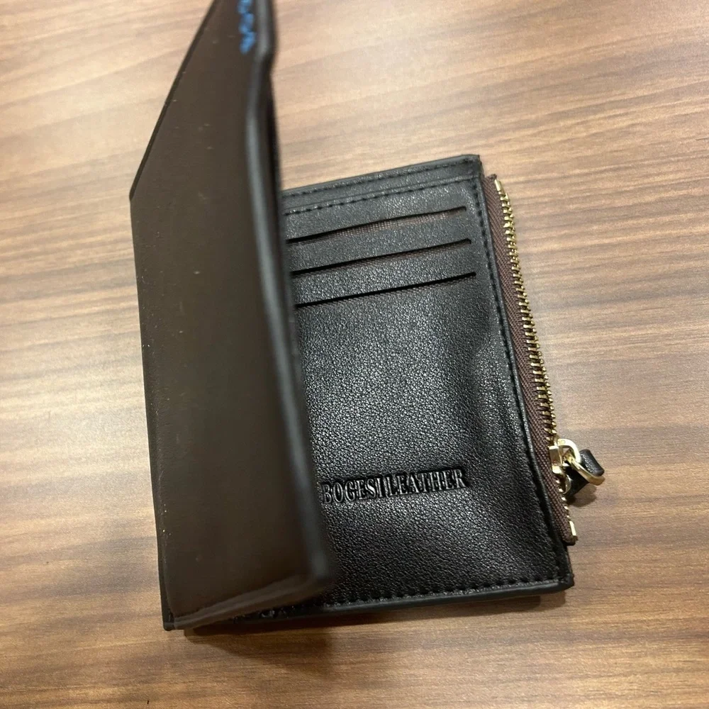 Wallet Black Leather Key & Card Holder/Wallet no flaws Bogesi